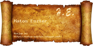 Hatos Eszter névjegykártya