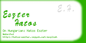 eszter hatos business card